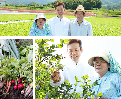 会話が出来るくらい野菜を見つめる。子供のように料理はまずは目で食べる。その後舌で味わって…