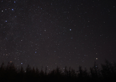 夜、都会では見ることの出来ない星空を見たときの喜びをご家族で体験